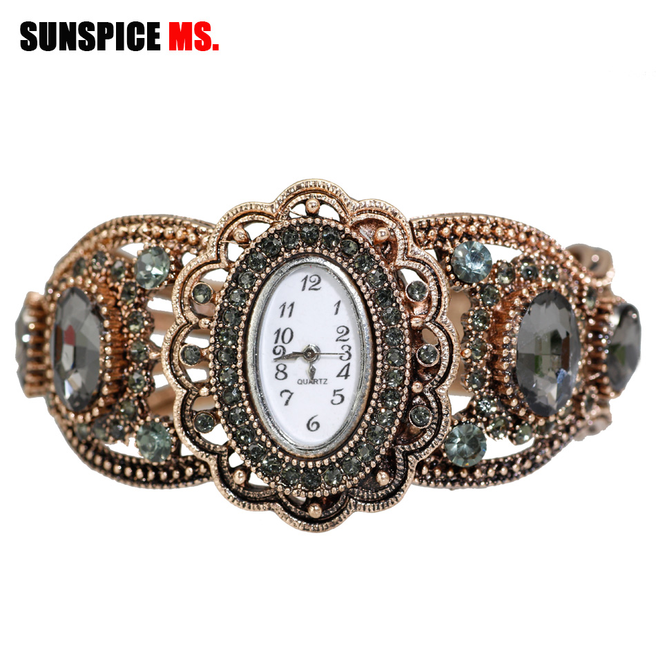 Indian Jewelry Watches - SUNSPICE-MS Đồng Hồ Đeo Tay Thạch