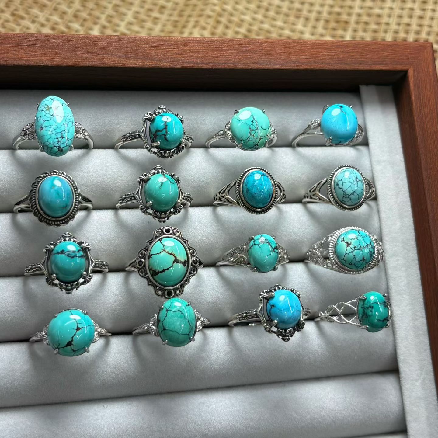 1 Pc Fengbaowu Natural Turquoi - đánh giá và giá Turquoise Stone Ring