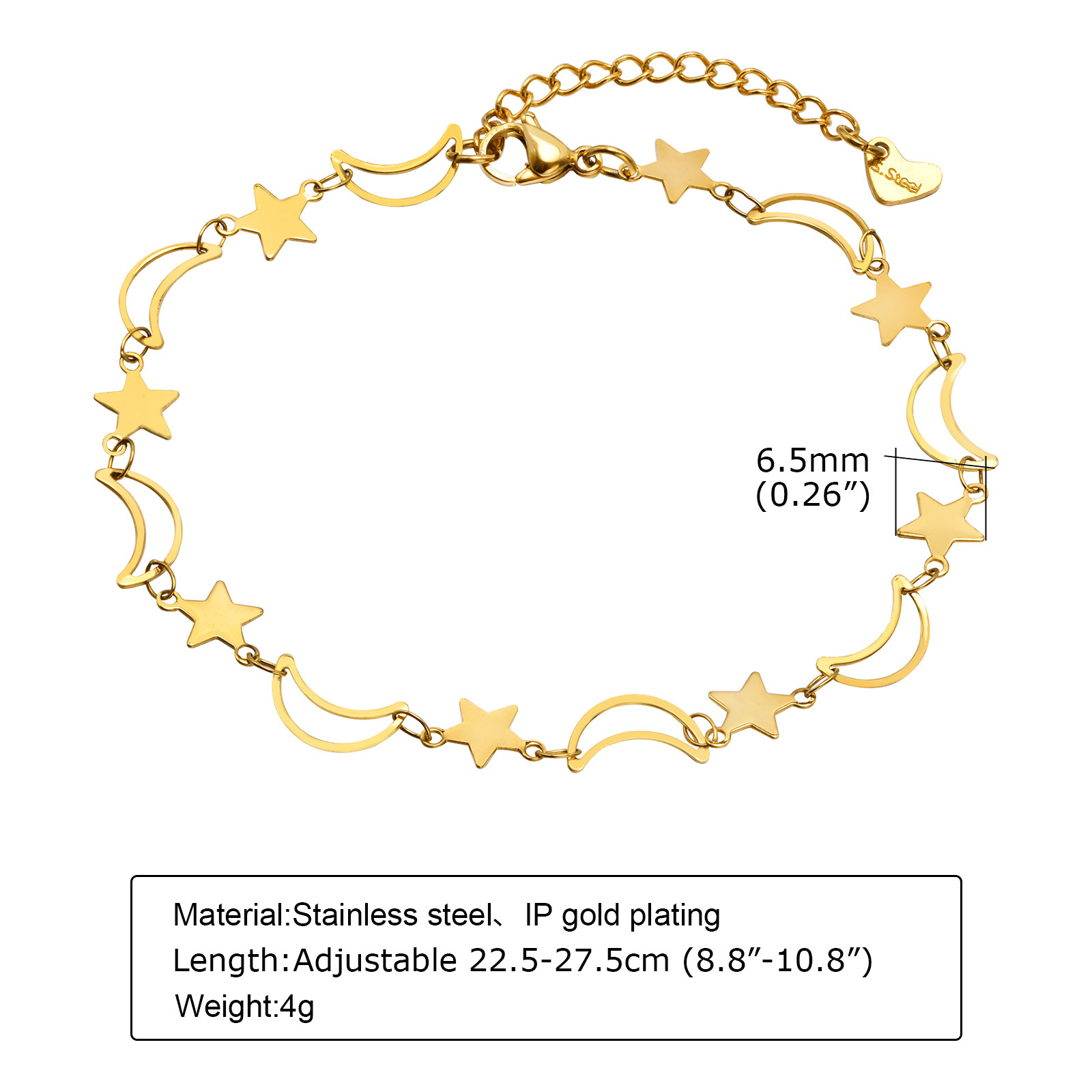 Dainty Hollow Star Moon Anklet - đánh giá và giá Jc Jewelry & Watches
