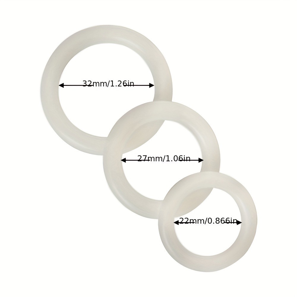 3PCS Silicone Penis Rings Set  - đánh giá và giá Couple Ring Set