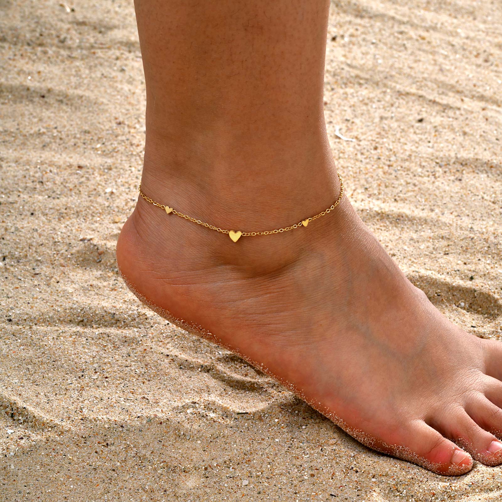 Stainless Steel Heart Anklets  - đánh giá và giá Jc Jewelry & Watches