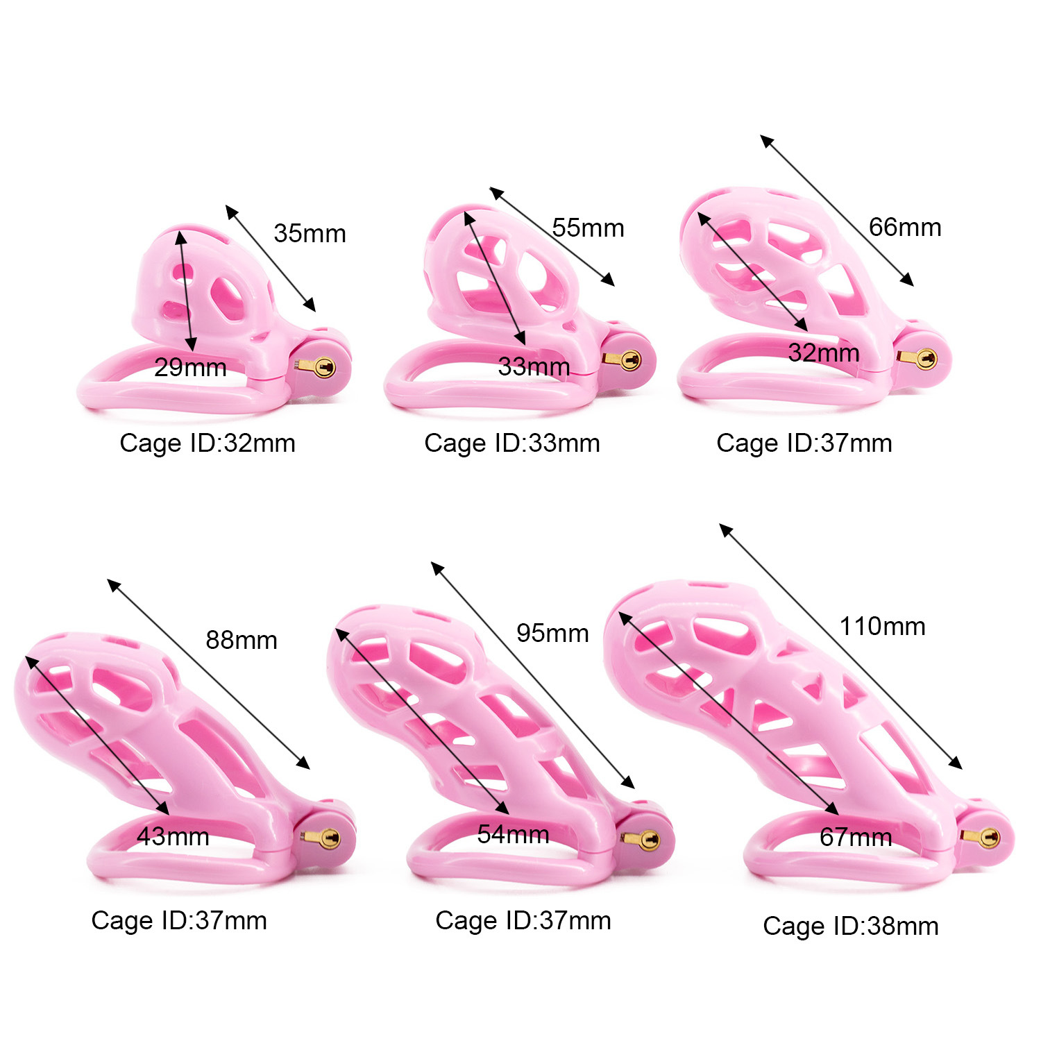 6 sizes CB Nylon Chastity Cage - đánh giá và giá Couple Ring Set