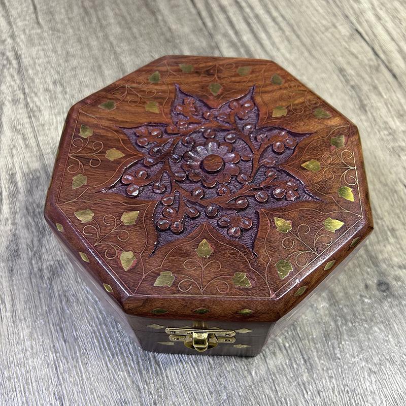 Hand Carved Octagonal Wooden B - đánh giá và giá Indian Jewelry Watches