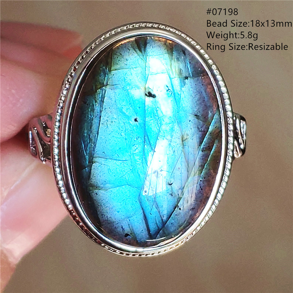 Natural Blue Light Labradorite - đánh giá và giá Turquoise Stone Ring
