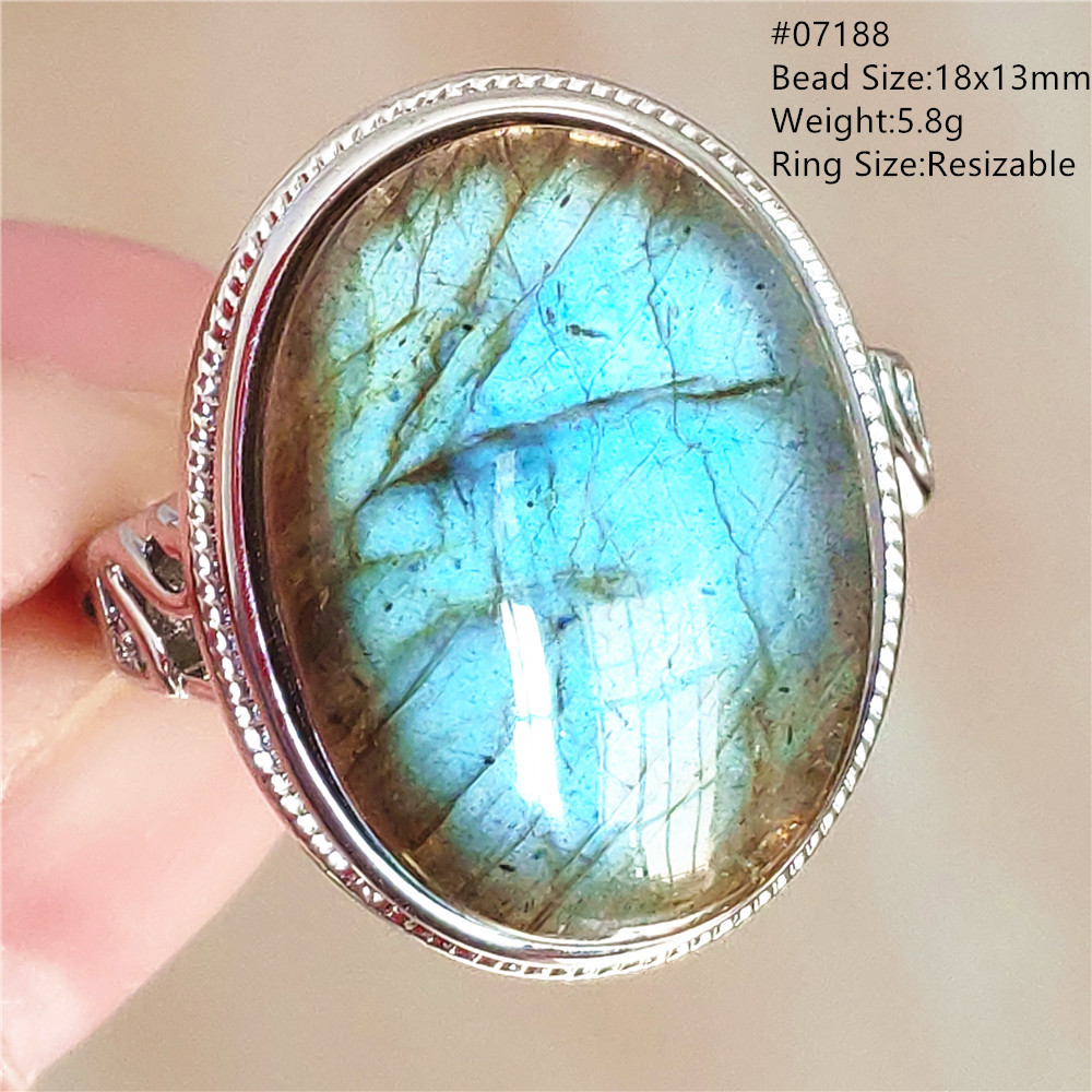 Natural Blue Light Labradorite - đánh giá và giá Turquoise Stone Ring