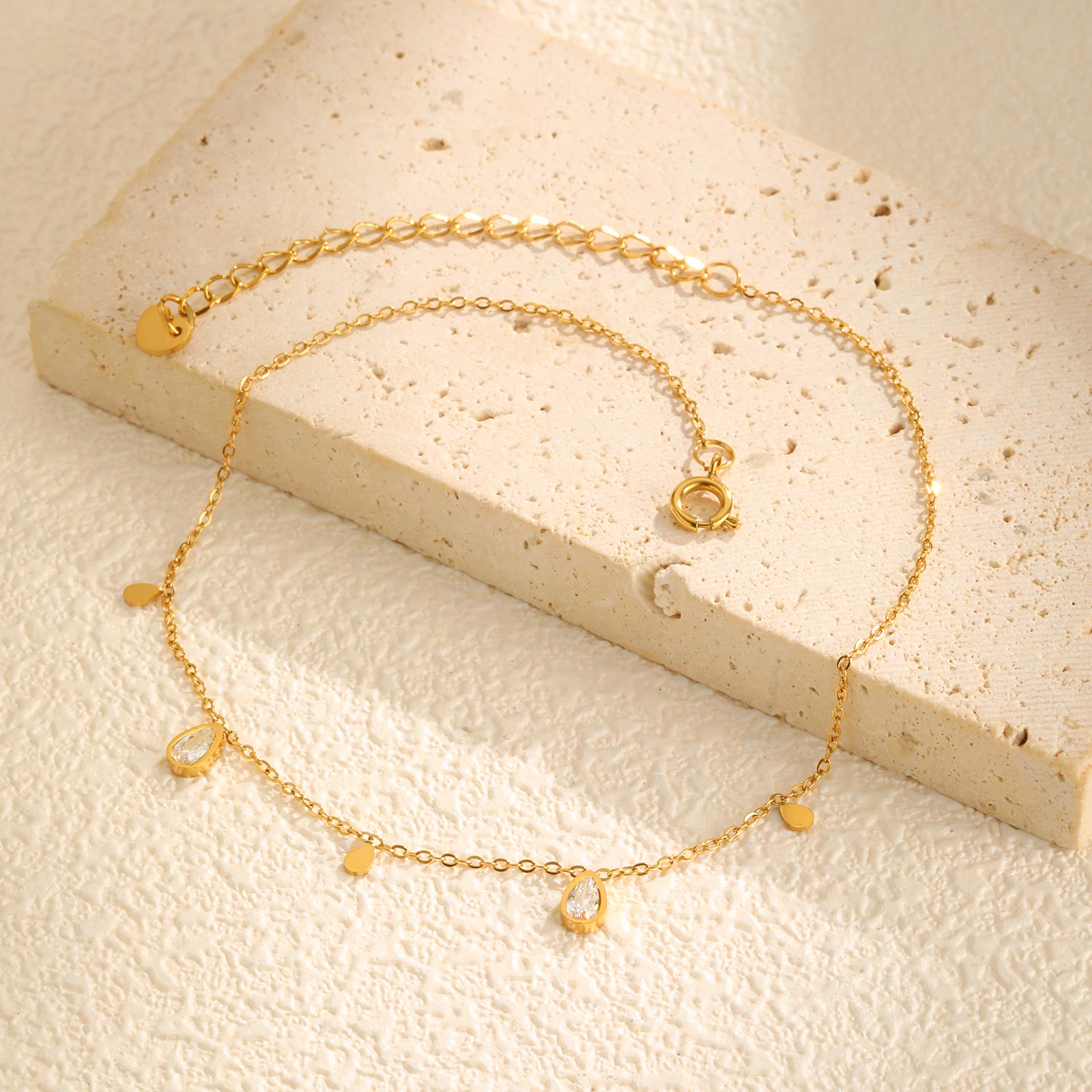 Dainty Water Drop Zircon Ankle - đánh giá và giá Jc Jewelry & Watches