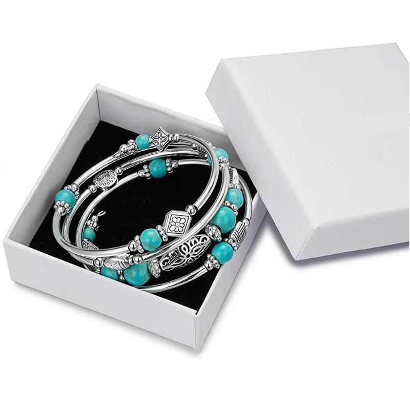 Layered Wrap Bangle Turquoise  - đánh giá và giá Turquoise Stone Ring