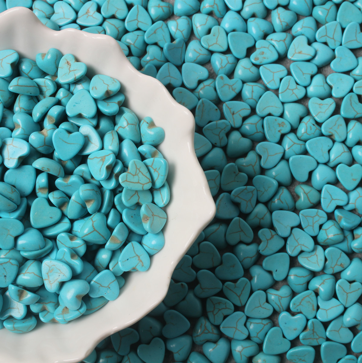 100pcs Plain Blue Turquoise Fl - đánh giá và giá Turquoise Stone Ring